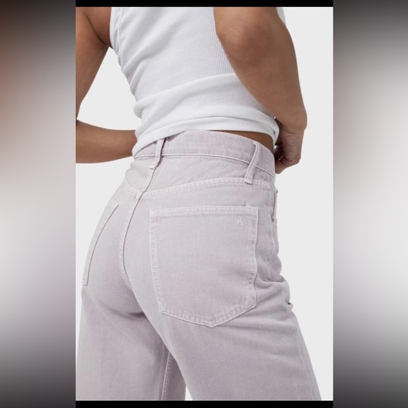 Rag And Bone 28 Andi High Rise In Lavender Ankle Jeans Wide Leg Anthropologie - Picture 5 of 12